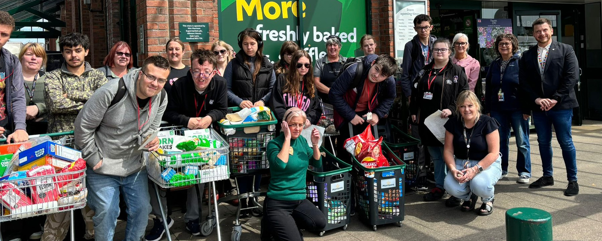 Foundation learning students at Morrisons supermarket