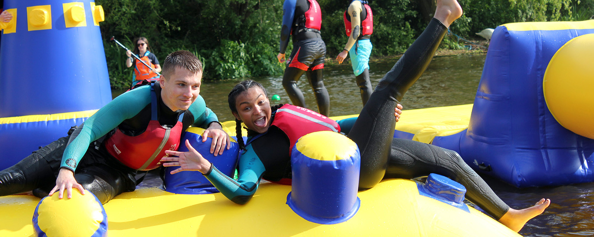 Students at an outdoor activity