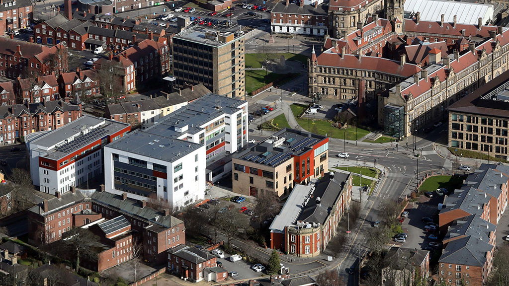 Ariel photo of Wakefield College