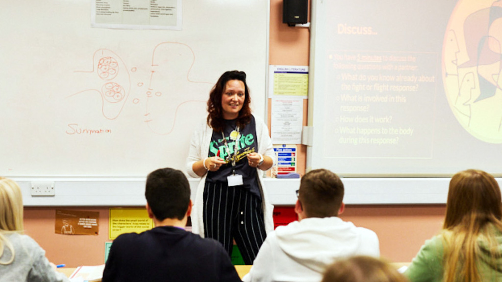 A tutor in a lesson